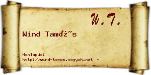 Wind Tamás névjegykártya
