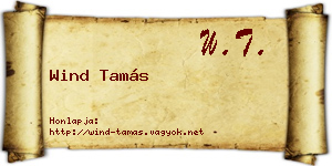 Wind Tamás névjegykártya
