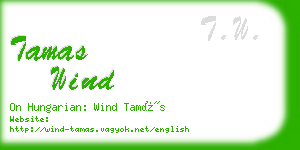 tamas wind business card